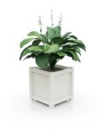 Schicker Aluminium-Pflanzkübel Imperial, glatt, 37×37×40 cm, Farbe Pure White