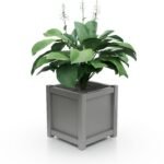 Eleganter Aluminium-Pflanzkübel Imperial, glatt, 37×37×40 cm