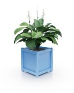 Eleganter Aluminium Pflanzkübel Imperial Glatt 50×50×50 cm in Pastel Blue