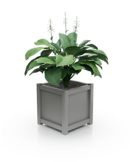 Moderner Aluminium-Pflanzkübel Imperial, glatt, 50×50×50 cm
