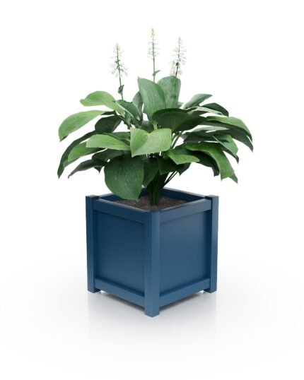 Design Aluminium Pflanzkübel Imperial Glatt 57×57×60 cm in Azure Blue