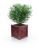 Pflanzkübel aus Aluminium – 37×37×40 cm – Noble X-Line – Ruby Red