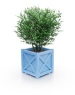 Pflanzkübel aus Aluminium Pastel Blue – Noble X-Line – 77×77×75 cm