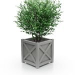 Hochwertiger Aluminium Pflanzkübel Noble X-Line – 77×77×75 cm