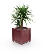 Pflanzkübel aus Aluminium Ruby Red – Prestige Lamellen – 50×50×50 cm