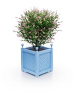 Exklusiver Royal Aluminium Pflanzkübel Pastellblau 77×77×75 cm – robust und elegant für Outdoor‑Gartenbereiche