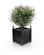 Exklusiver Royal Aluminium Pflanzkübel Tiefschwarz 77×77×75 cm – stilvolles Outdoor‑Design für Garten und Terrasse