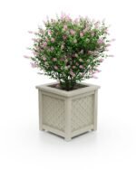 Exklusiver Royal‑Pflanzkübel aus Aluminium, Kieselgrau (Pebble Grey RAL7032), 37×37×40 cm