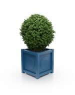 Moderner Aluminium Pflanzkübel Victoria Medaillon – 37×37×40 cm – Azure Blue
