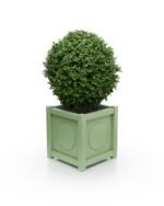 Stilvoller Aluminium Pflanzkübel Victoria Medaillon – 37×37×40 cm – Pale Green