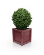 Pflanzkübel Ruby Red – Aluminium Victoria Medaillon – 37×37×40 cm