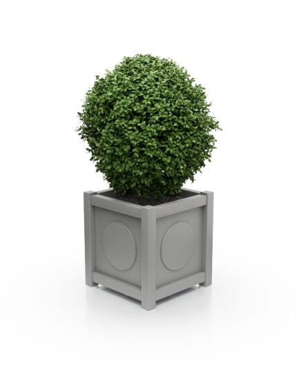 Pflanzkübel 57×57×60 cm – Aluminium Victoria Medaillon